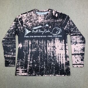 Bull Bay Tackle Company Shirt Mens M Black Performance Fishing Made in USA